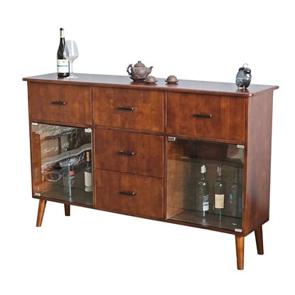 Tủ trang trí ORIN 160x35x104cm gỗ cao su KTB68212