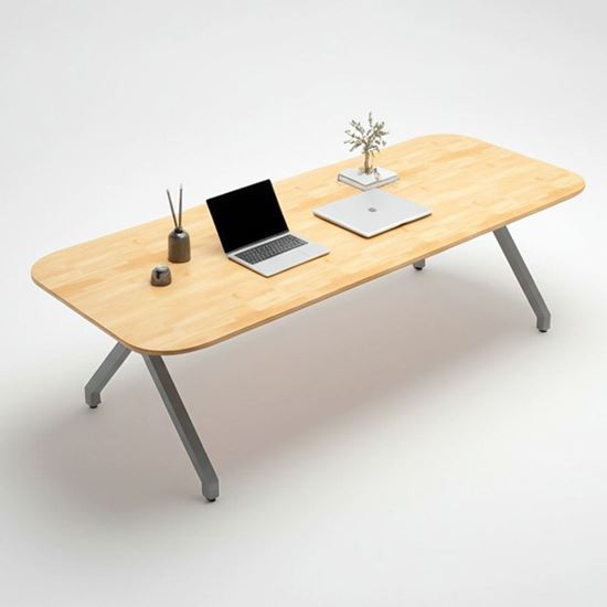 Bàn họp ARVO 240x100cm gỗ cao su chân sắt BH68015