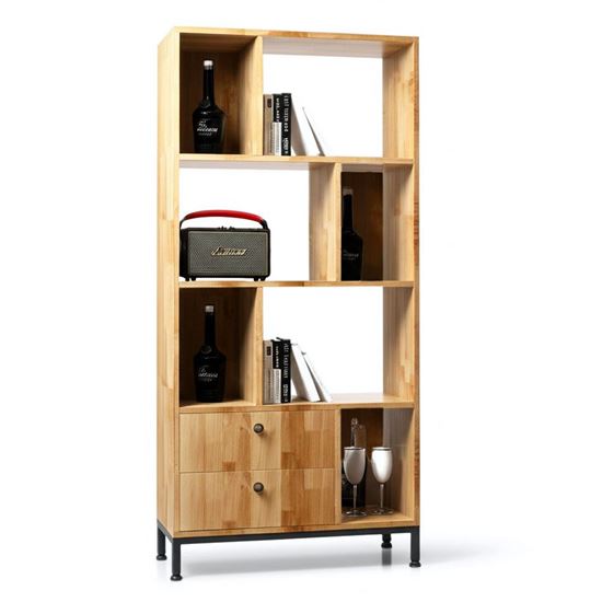 Kệ sách VEDA 70x30x150cm gỗ cao su KS68323