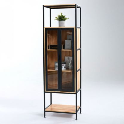 Kệ trang trí tủ kính LEKO 60x40x200cm gỗ cao su KTB68214