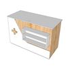Quầy thu ngân 144x64x95cm gỗ cao su BLT68026