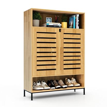 Tủ giày KADO 80x35x120cm gỗ cao su KG68090