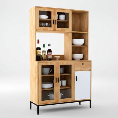 Tủ bếp đa năng REMO 100x40x160cm gỗ cao su KB68062