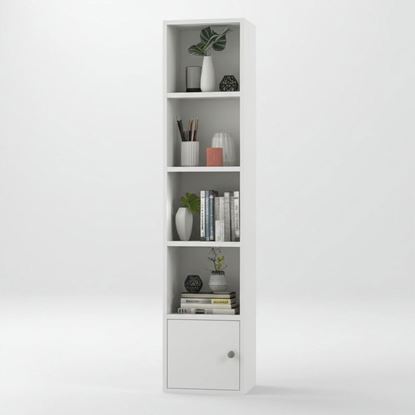 Kệ sách ZENO 40x28x160cm gỗ cao su KS68329