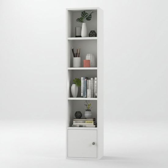 Kệ sách ZENO 40x28x160cm gỗ cao su KS68329