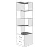 Kệ sách góc tường CUBIX 45x45x160cm gỗ cao su KGT68040