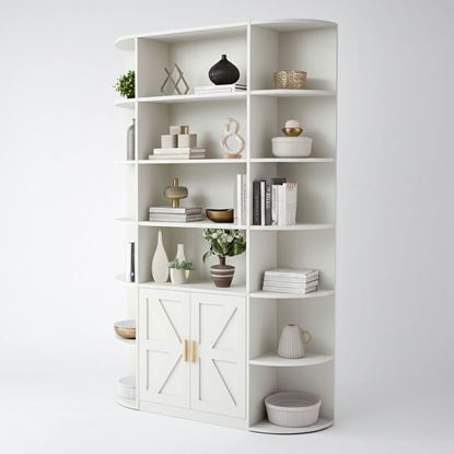 Kệ trang trí PLEX 120x30x180cm gỗ cao su KTT68027