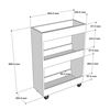 Kệ gia vị di động ROLA 60x25x80cm gỗ cao su KB68064
