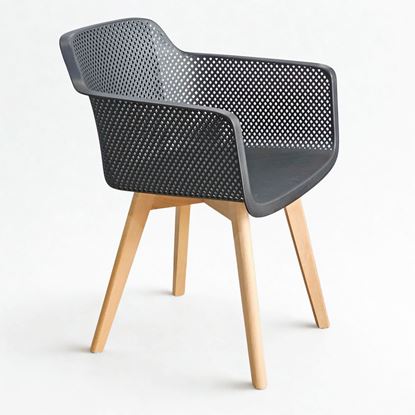 Ghế AIRO nhựa đúc lưng lựa chân gỗ ST3062B