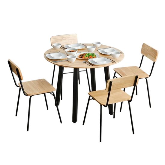 Combo bàn ăn tròn Gerda và 4 ghế ăn BBA180