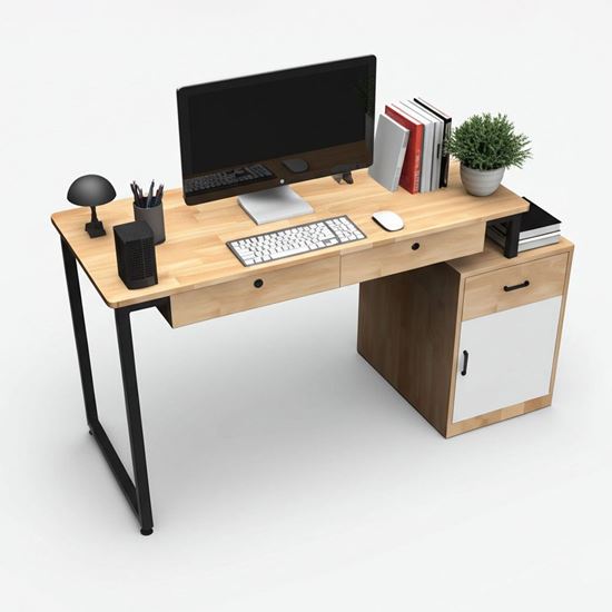 Bàn làm việc PODI 140x60cm gỗ cao su BD68149