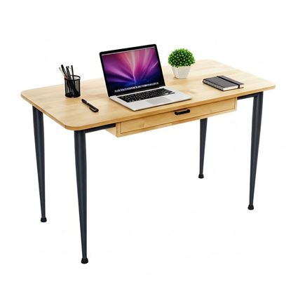 Bàn làm việc RONA 120x60cm gỗ cao su chân sắt CONE II BD68151