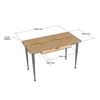 Bàn làm việc RONA 120x60cm gỗ cao su chân sắt CONE II BD68151