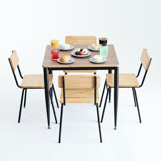 Combo bàn ăn vuông 80x80cm và 4 ghế ăn BBA182