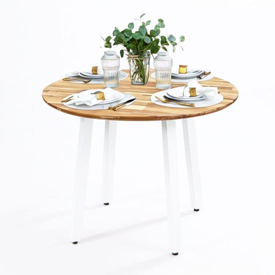 Bàn ăn tròn Gerda 1m gỗ tràm BA68238