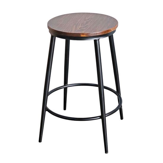 Ghế bar cao 60cm mặt gỗ tròn GBSK025