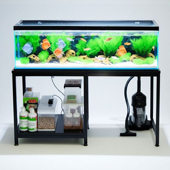 Kệ để hồ thủy sinh 110x50x54cm gỗ cao su khung sắt KTB68219