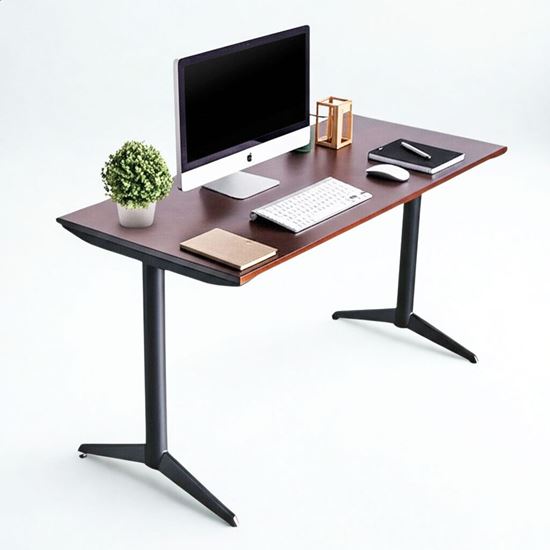 Bàn làm việc 120x60cm gỗ cao su chân sắt SPD68246