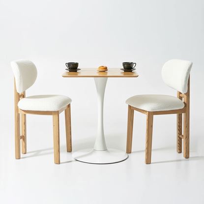 Combo bàn cafe vuông plywood và 2 ghế Amazon CBCF331