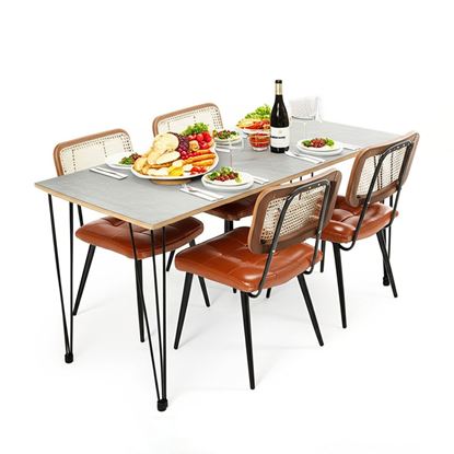 Combo bàn ăn chữ nhật và 4 ghế Copine BBA191