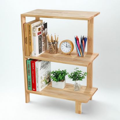 Kệ góc tường 60x30x83cm gỗ cao su KGT68041