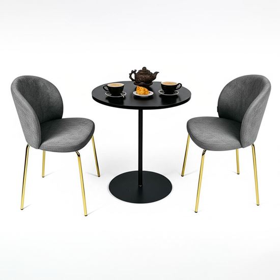 Combo bàn cafe tròn và 2 ghế bọc nệm CBCF338