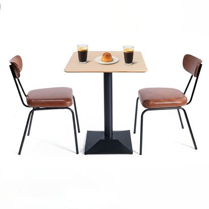 Combo bàn cafe vuông và 2 ghế bọc nệm CBCF339