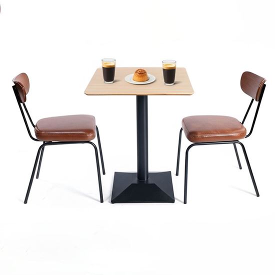 Combo bàn cafe vuông và 2 ghế bọc nệm CBCF339