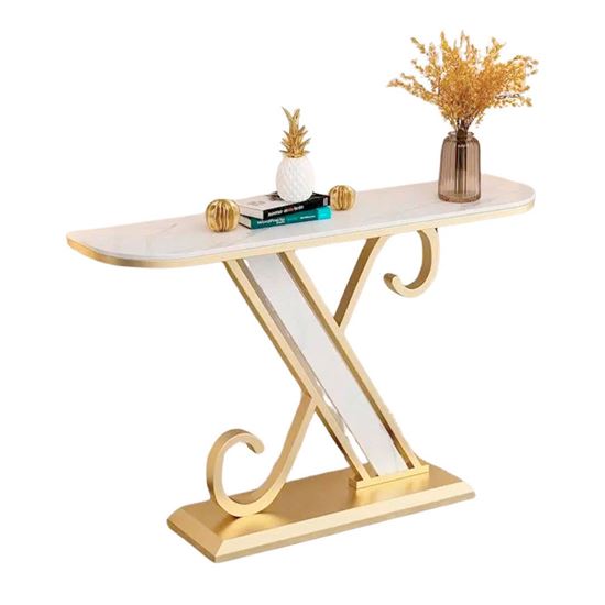 Picture of Bàn console 120x30x85cm mặt đá ceramic chân sắt CST101