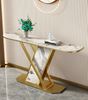 Bàn console 120x30x85cm mặt đá ceramic chân sắt CST101