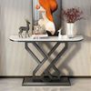 Bàn console 120x30x85cm mặt đá ceramic chân sắt CST099