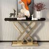 Bàn console 120x30x85cm mặt đá ceramic chân sắt CST099