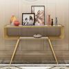 Bàn console 120x30x85cm mặt đá ceramic chân sắt CST106