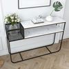 Bàn console 120x30x85cm mặt đá ceramic chân sắt CST105