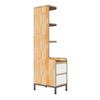 Kệ sách góc tường 35x50x150cm gỗ cao su KGT68042