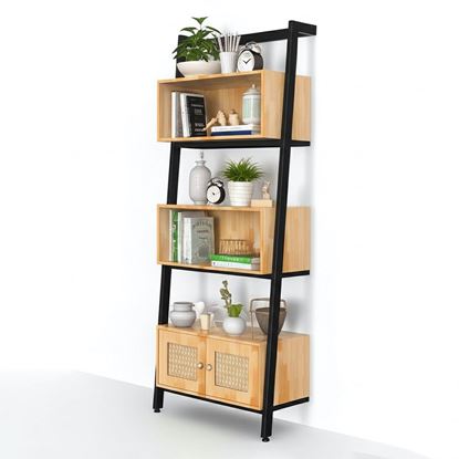 Kệ áp tường 75x40x200cm gỗ cao su KS68330