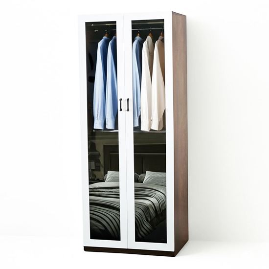 Tủ quần áo 80x55x200cm gỗ cao su TQA68064