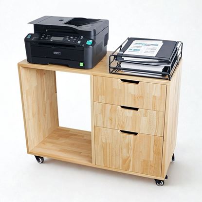 Kệ di động 90x40x60cm gỗ cao su KMI68008