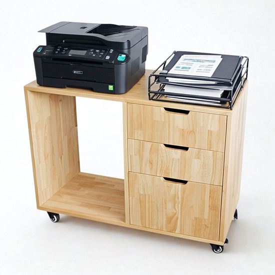 Kệ di động 90x40x60cm gỗ cao su KMI68008