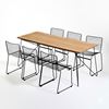 Combo bàn ăn ngoài trời 180x80cm và 6 ghế sắt CBNT010
