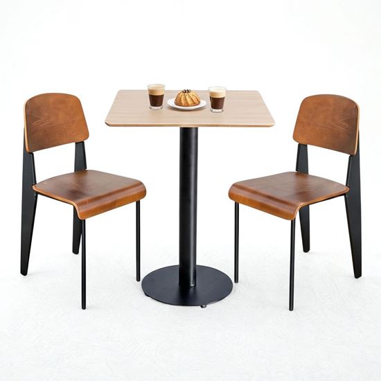 Combo bàn cafe vuông và 2 ghế NEVO CBCF340