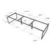 Chân sắt lắp ráp cho bàn họp 360x120cm hệ Rectang HCRT040