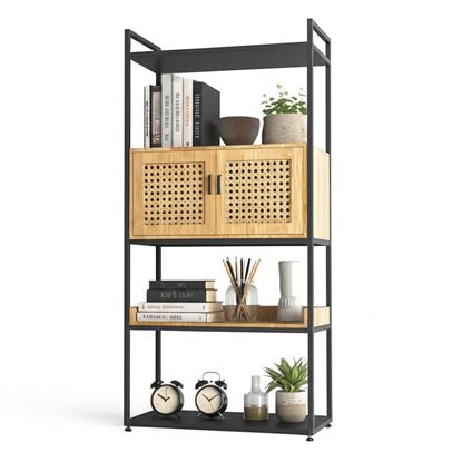 Kệ trang trí 84x40x170cm gỗ cao su KTT68031