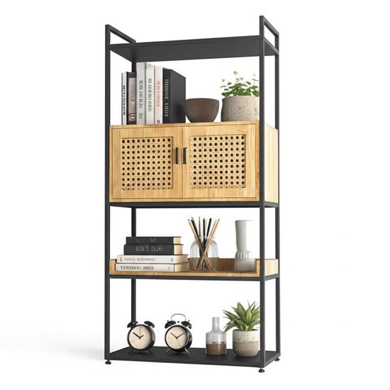 Kệ trang trí 84x40x170cm gỗ cao su KTT68031