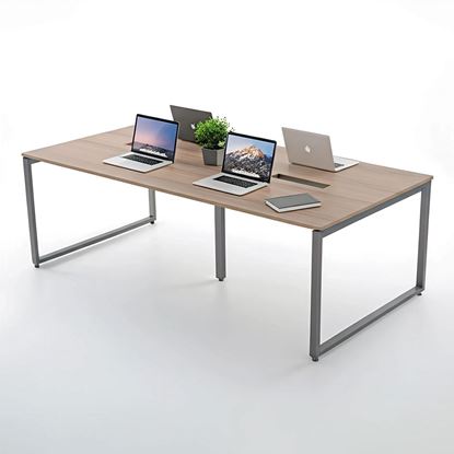 Bàn cụm 4 chỗ ngồi 240x120cm gỗ plywood HBRT109