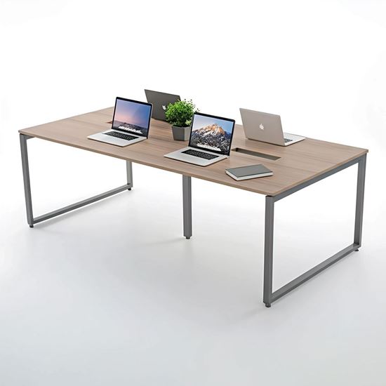 Bàn cụm 4 chỗ ngồi 240x120cm gỗ plywood HBRT109