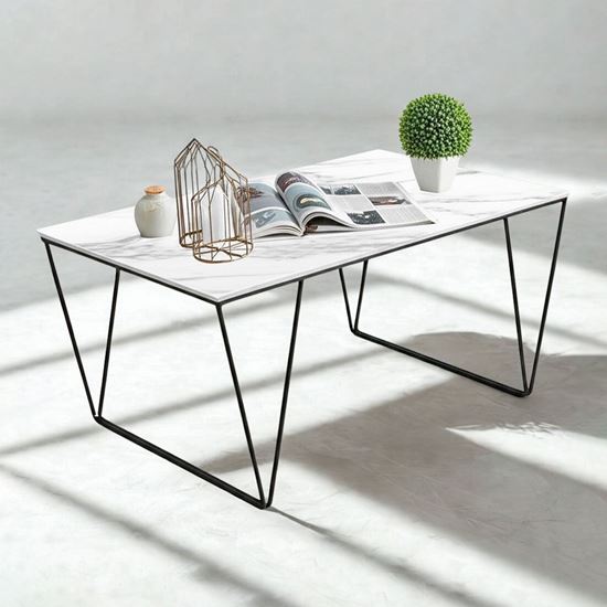 Bàn sofa VECTI 100x60cm mặt đá ceramic TT68320