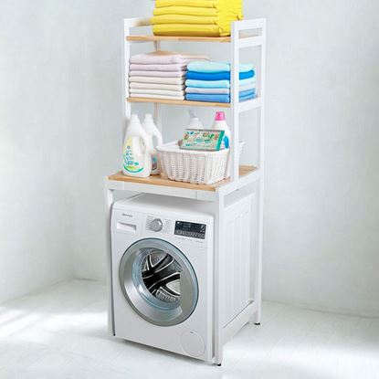 Kệ máy giặt 69x60x178cm gỗ cao su KMG68022