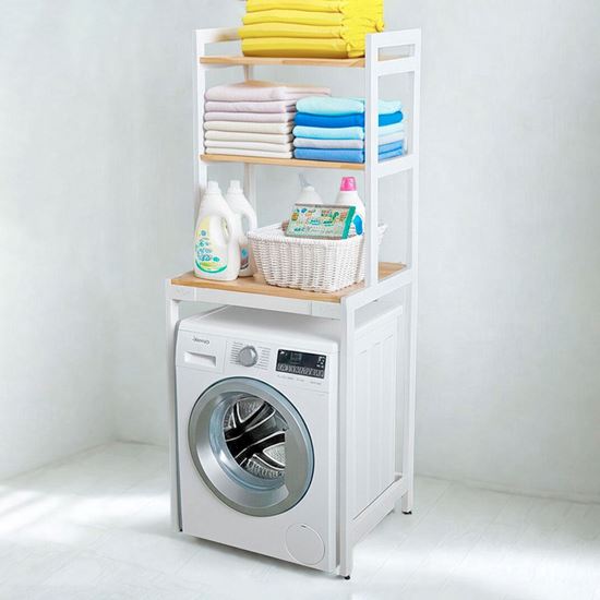 Kệ máy giặt 69x60x178cm gỗ cao su KMG68022