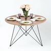 Bàn ăn tròn 120cm gỗ plywood chân sắt BA68248